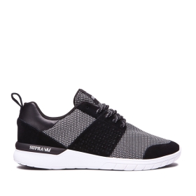 Supra Mens SCISSOR Low Top Shoes Black/White/white | US-92627